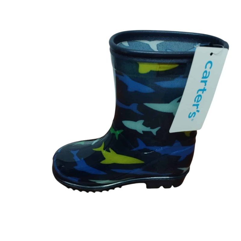 BOTAS DE LLUVIA  AZUL TIBURONES CARTERS T 7/23 NUEVAS EN CAJA