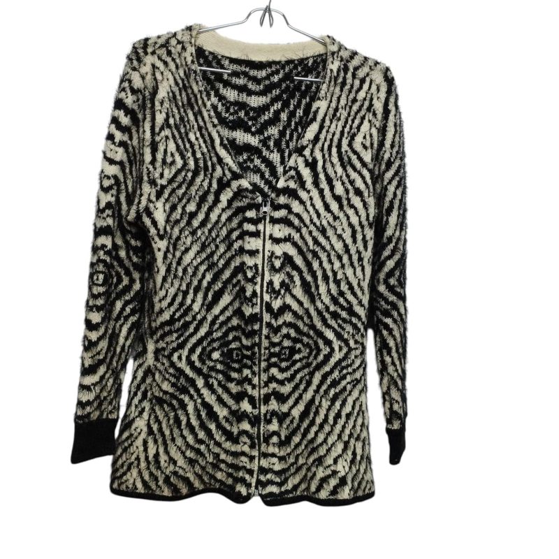 CAMPERA LANA ANIMAL PRINT NEGRO CRUDO PELUDITO TL AP
