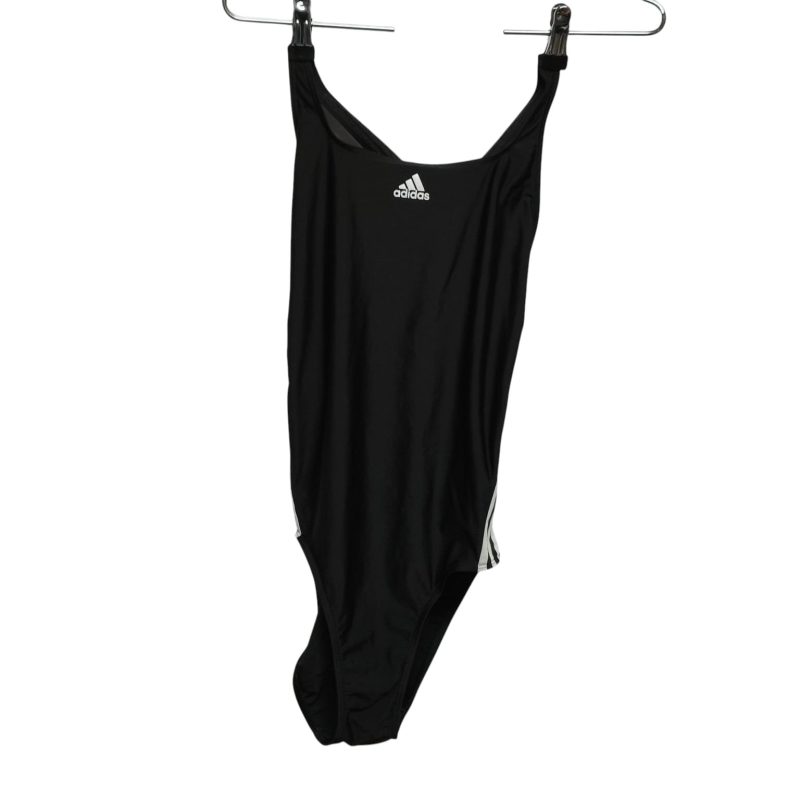 MALLA NATACION NEGRA RAYAS BLANCAS ADIDAS T40
