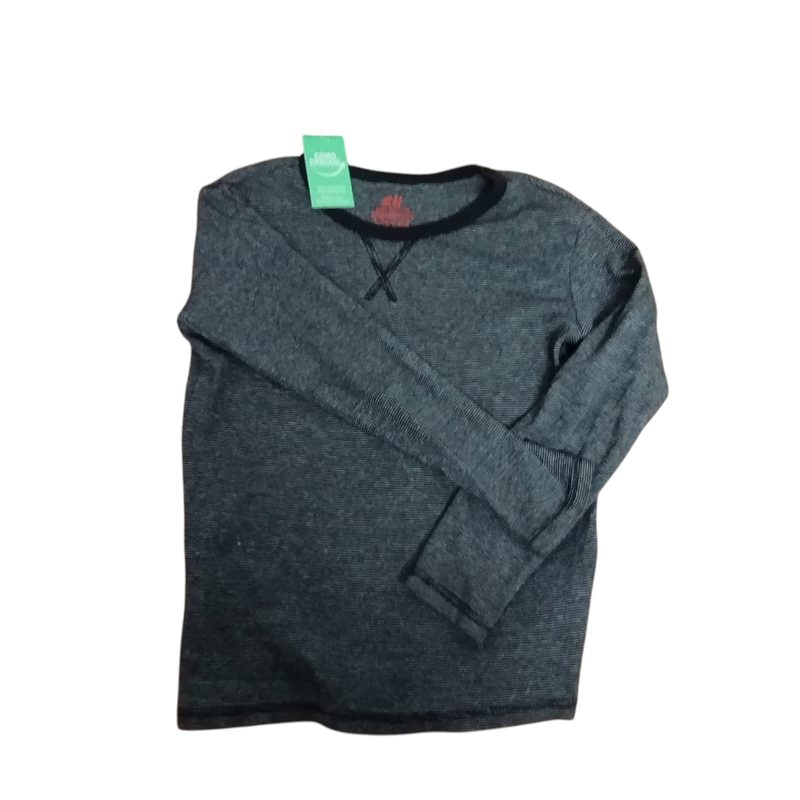 REMERA ALG A RAYAS GRIS NEGRO H&M T 6-8