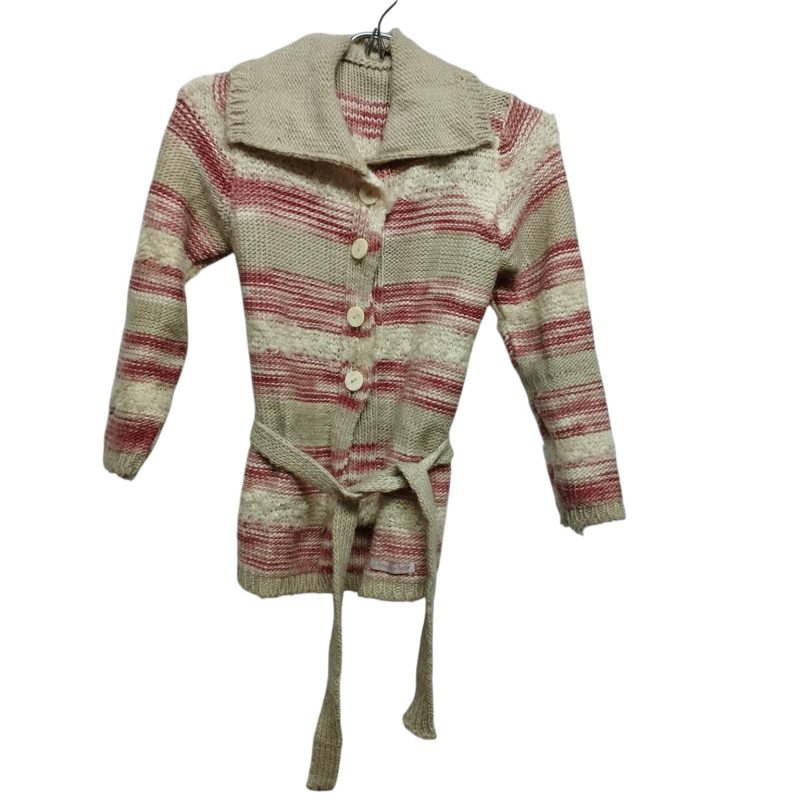 SACO LANA C CUELLO BEIGE ROSADO BCO LAZO ARROZ CON LECHE T 10 FR