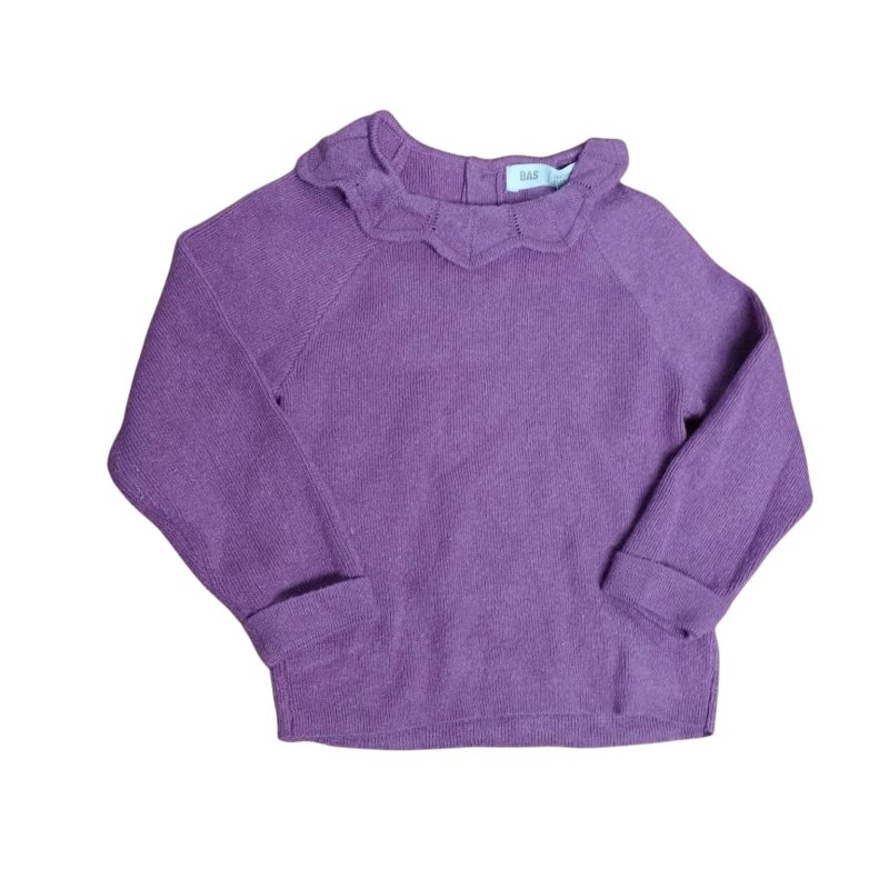 BUZO HILO VIOLETA VOLADO EN CUELLO BAS T 12-18 M FR