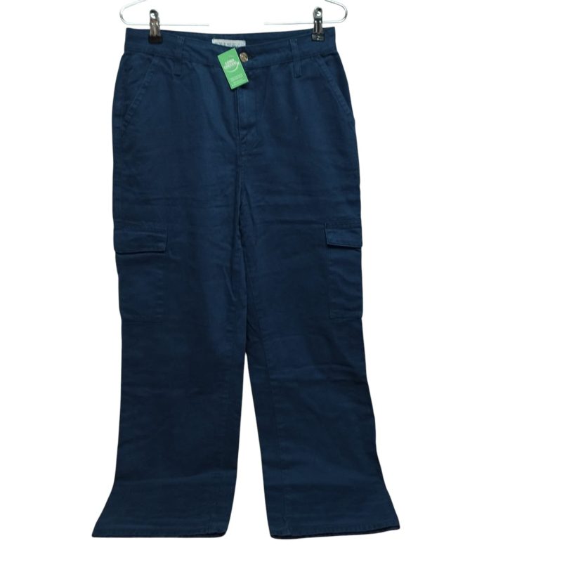 PANTALÓN AZUL GABARDINA CARGO DENIM T38 M GRANDE