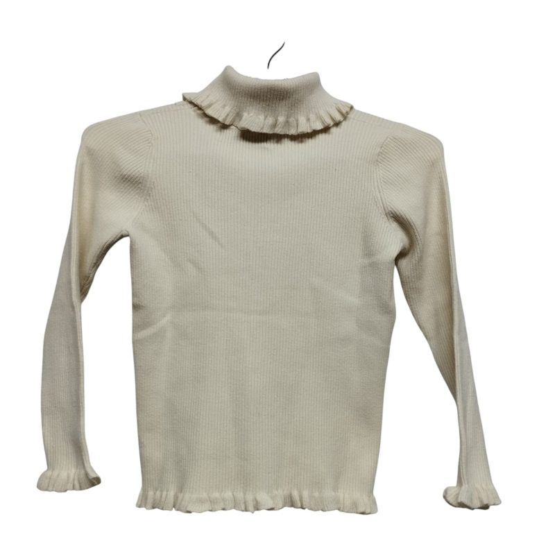 POLERA HILO CREMITA TIPO MORLEY GUAPA VOLADITOS T 12 AP FR