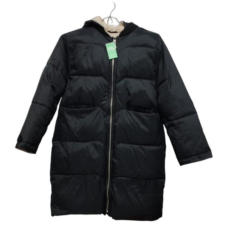 CAMPERA INFLADITA NEGRA LARGA ZARA T9