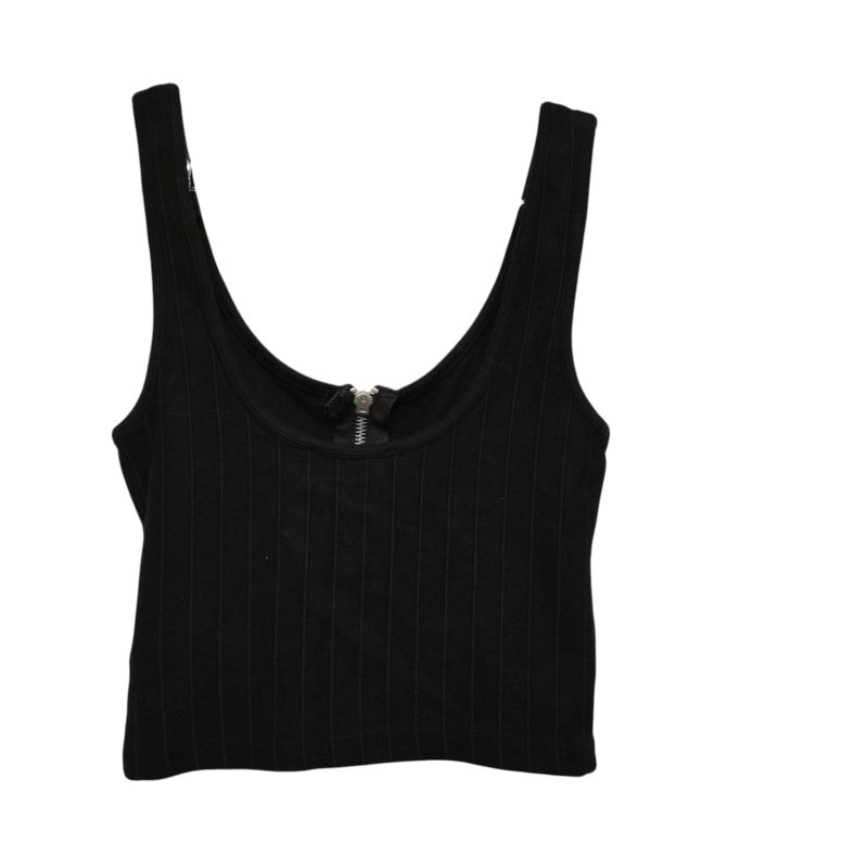 MUSCULOSA TOP NEGRA CIERRE BERSHKA T XS