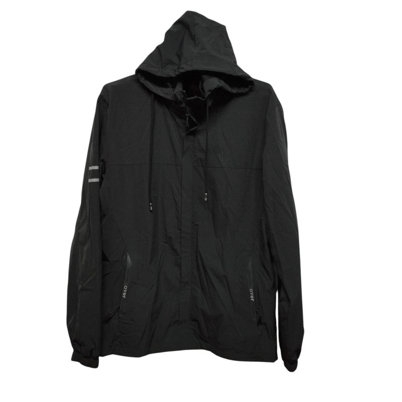 CAMPERA NEGRA TELA TIPO DEPORTE NEGRA IVORY TL