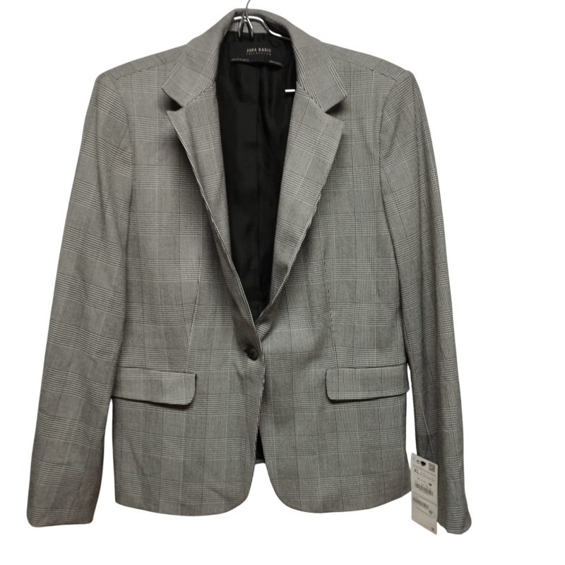 BLAZER CUADRILLE GRIS NEGRO ZARA T XL NUEVO