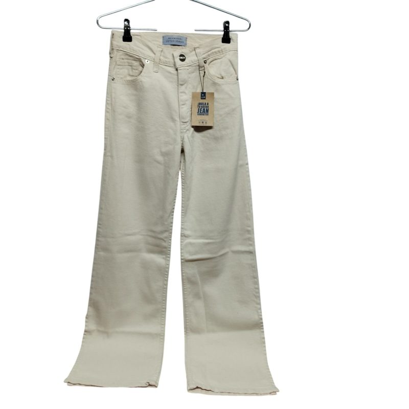 JEAN WIDE LEG CREMITA LETSO JEANS T 24 NUEVO