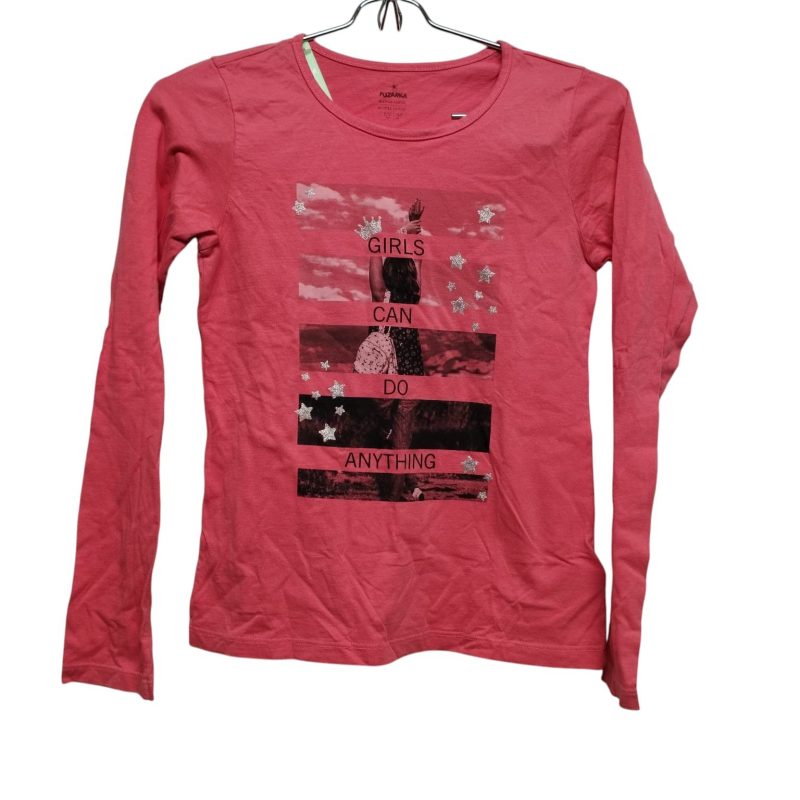 REMERA ALG CORAL NIÑA FRANJAS CORONA ESTRELLAS  FUZARKA T 11/12