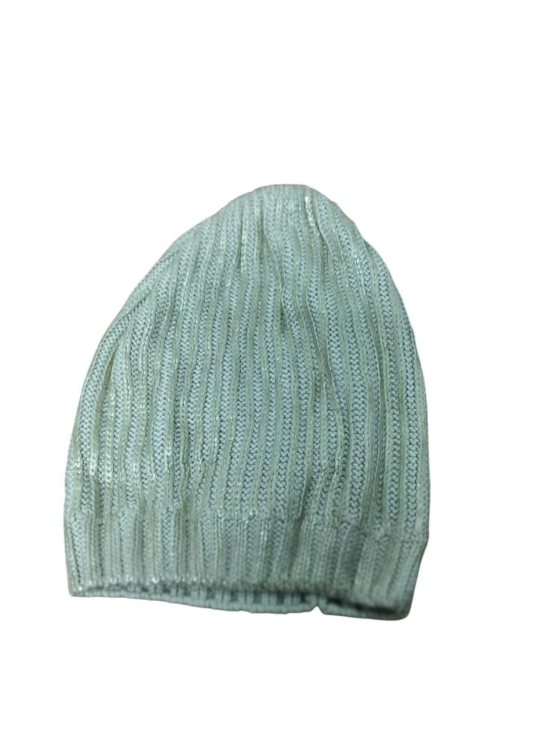 GORRO HILO BEIGE DORADO ZARA