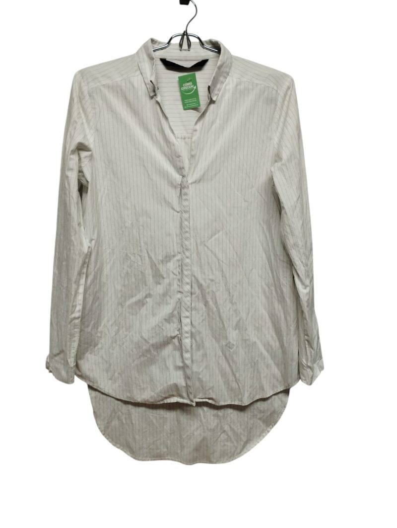 CAMISA BCA RAYAS CELESTE ZARA T XS