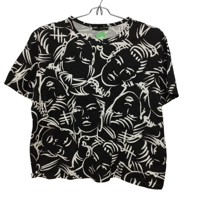 REMERA ALG NEGRO BCO ROSTROS MUJER ZARA T S