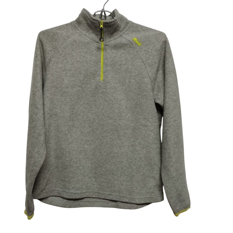 BUZO MICROPOLAR 1/2 CIERRE GRIS VERDE FLUO META T 12 GT FR