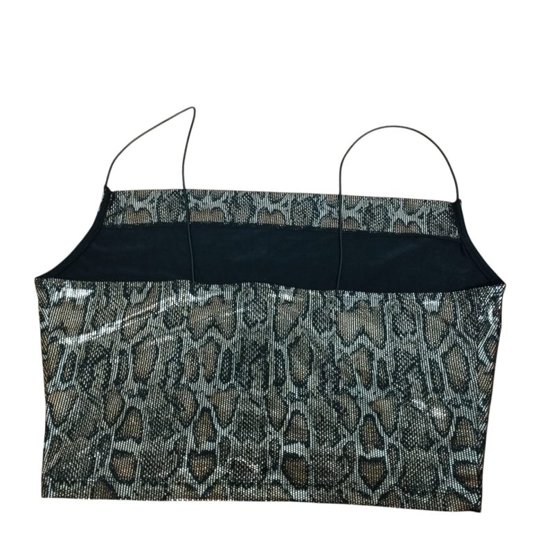 TOP ANIMAL PRINT DORADO NEGRO DIVIDED T S - Imagen 2