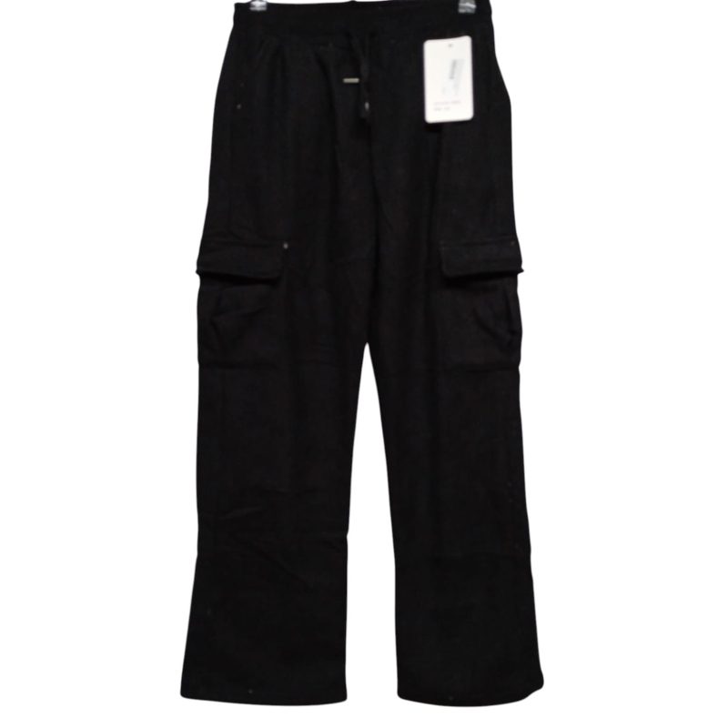 PANTALON DEPORTIVO CARGO CON PELUCHE POR DENTRO TXL/XXL NEGRO