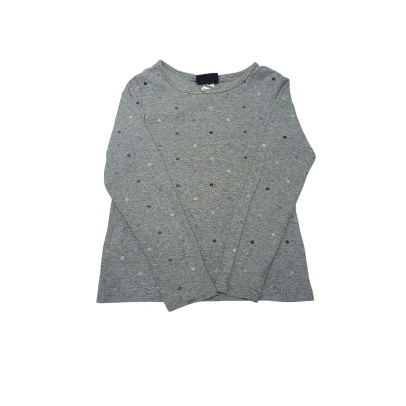 CAMISETA GRIS LUNARES VIOLETAS H&M T4/6
