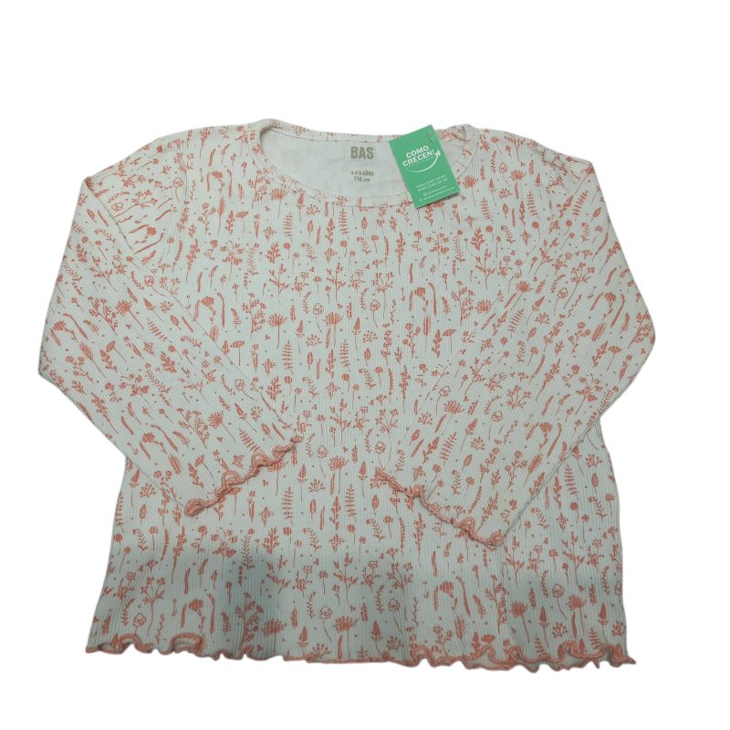 CAMISETA BCA FLORES ROSA BAS T4/5