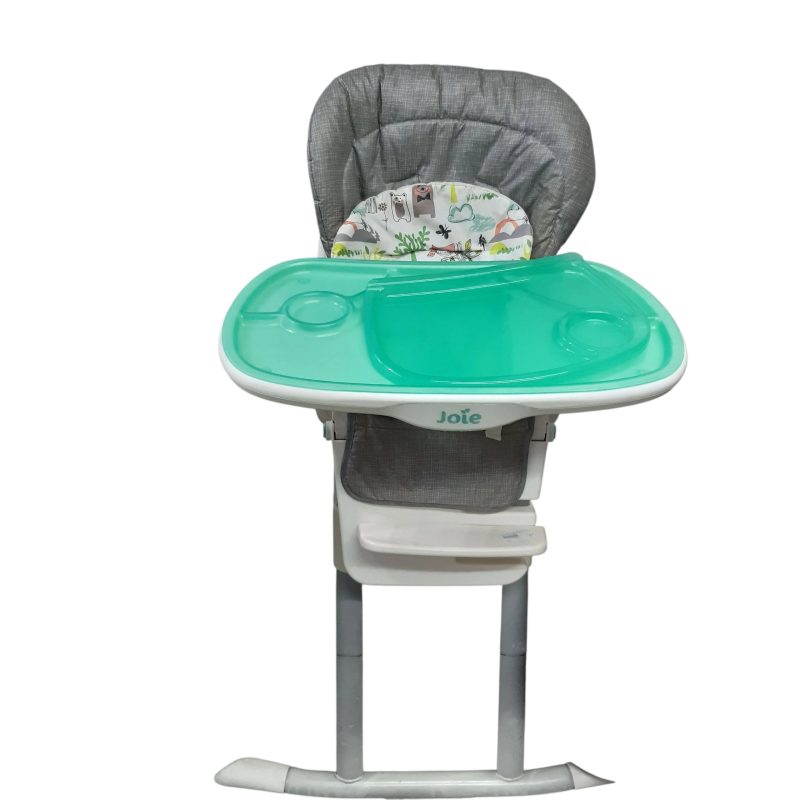 SILLA DE COMER INFANTI JOIE GRIS Y DOBLE FORRO CON ANIMALES MCH ROCES