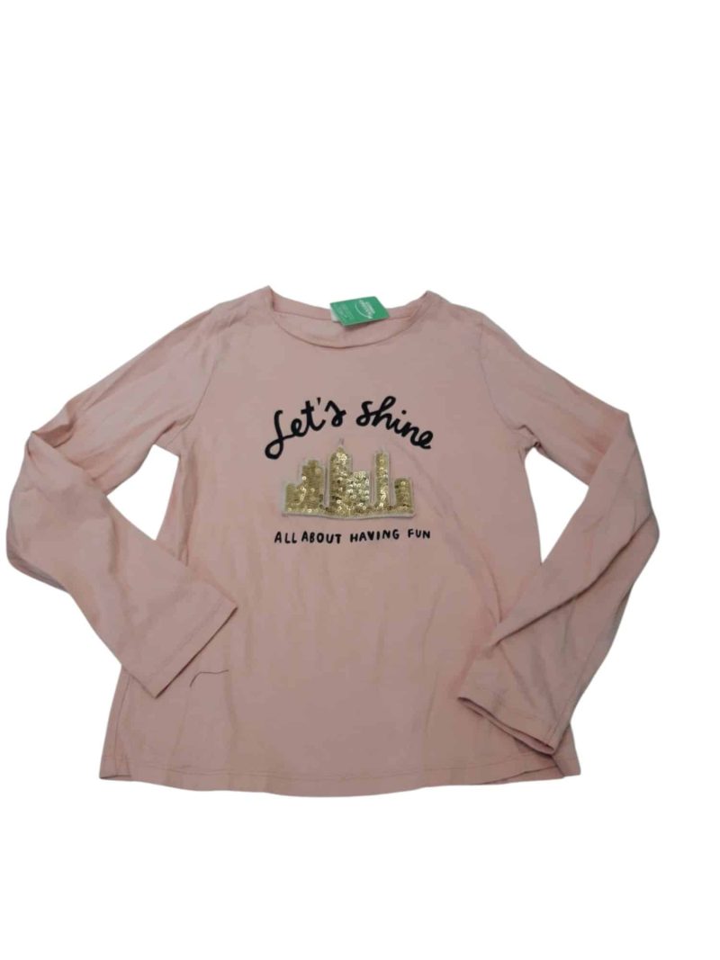REMERA ALG ROSA LETS SHINE LENTEJUELAS ZARA T11/12