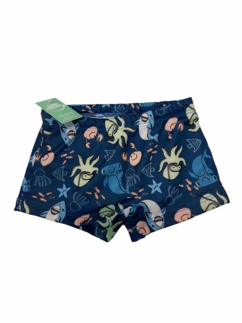 SHORT DE BAÑO AZUL ANIMALES MARINOS T12M AP