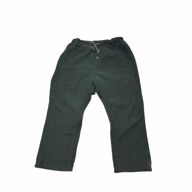 PANTALON PANA VERDE PIOLAS BOTONES H&M T1/2 2