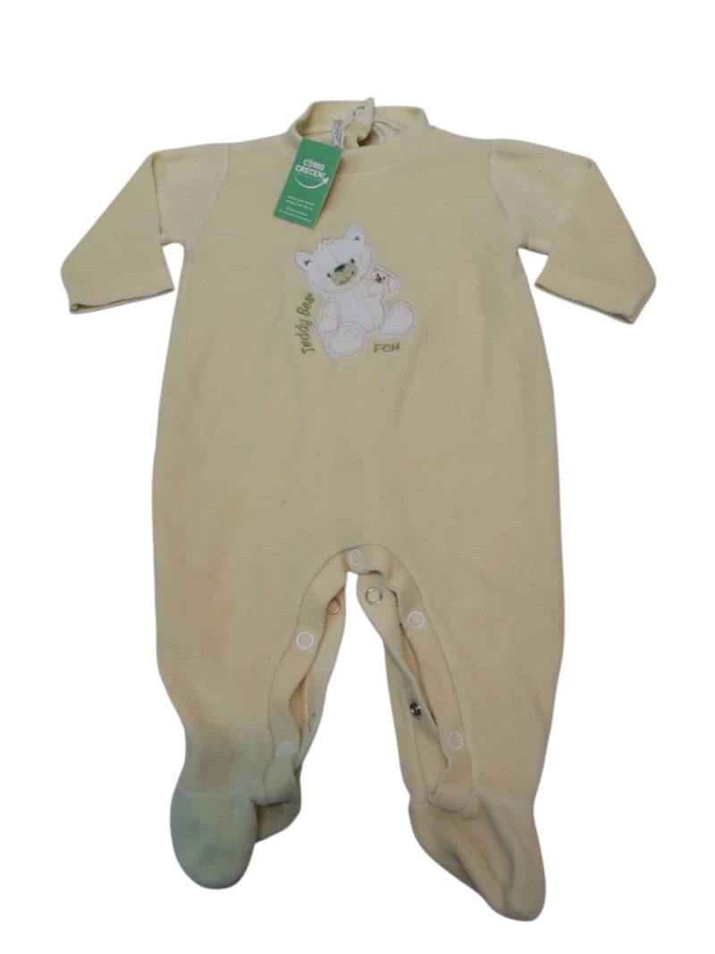 PIJAMA PIEL DURAZNO AMARILLO OSITO TEDDY BEAR FACHERITOS T3M