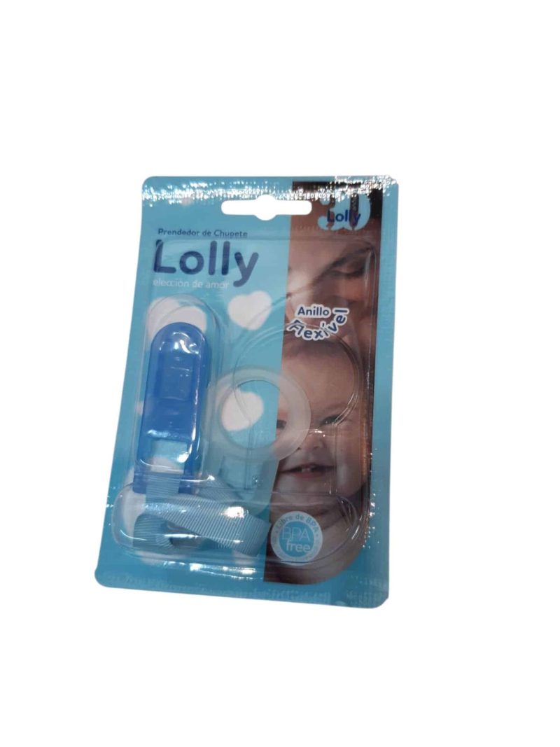 SUJETA CHUPETE AZUL LOLLY NUEVO