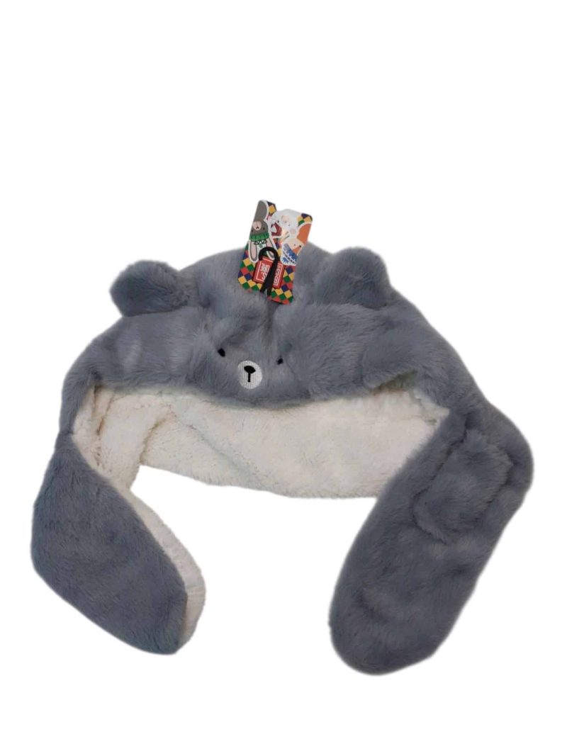 GORRO PELUDITO GRIS OSITO BONUS CULTURE KIDS NUEVO