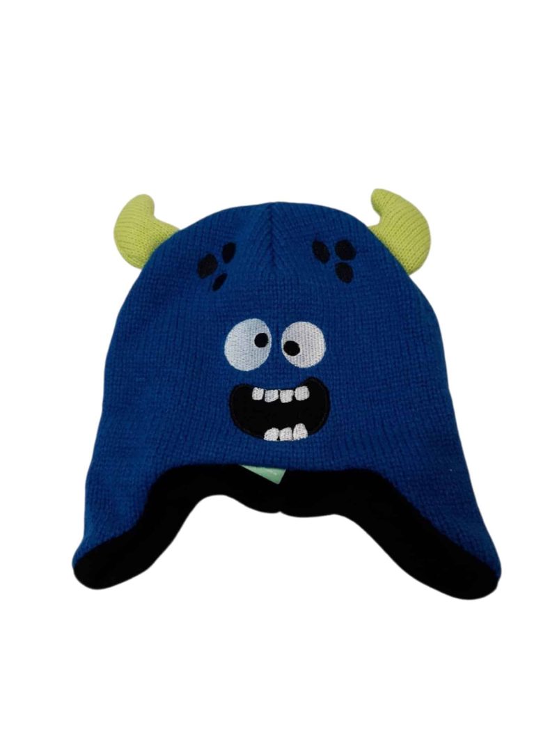 GORRO LANA AZUL CUERNOS FLUOR MONSTRUO ACCESORIES