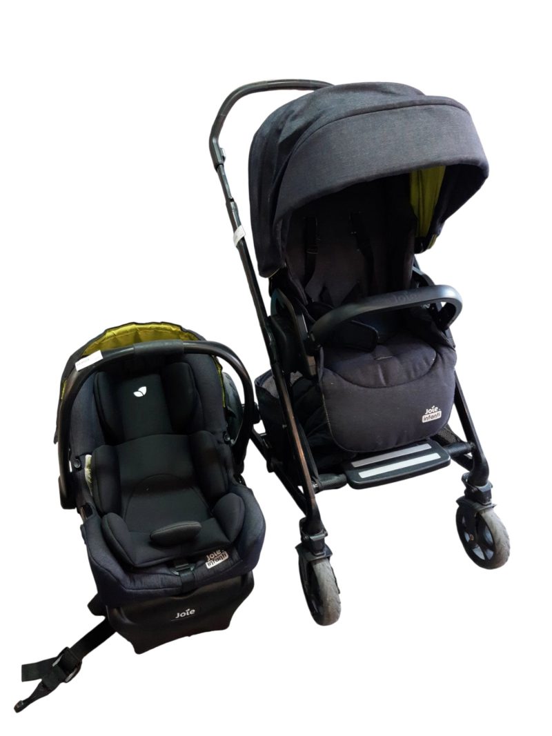 COCHE CON BABYSILLA INFANTI JOIE GRIS CUBREPIE Y REDUCTORES ROCES