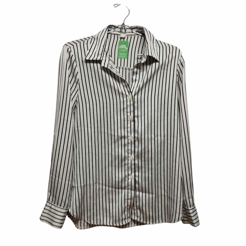 CAMISA SATINADA BLANCA RAYAS NEGRAS ZHOR TS