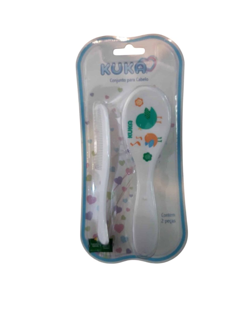 PEINE Y CEPILLO EN ESTUCHE KUKA PAJAROS