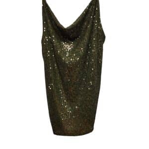 MUSCULOSA ALG VERDE LENTEJUELAS TITA T M NUEVA
