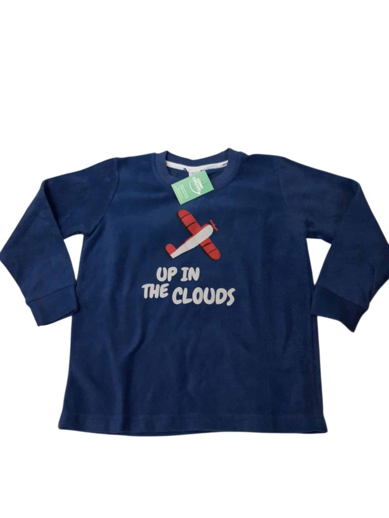 BUZO POLAR AZUL AVION ROJO UP IN THE CLOUDS SACKS T4