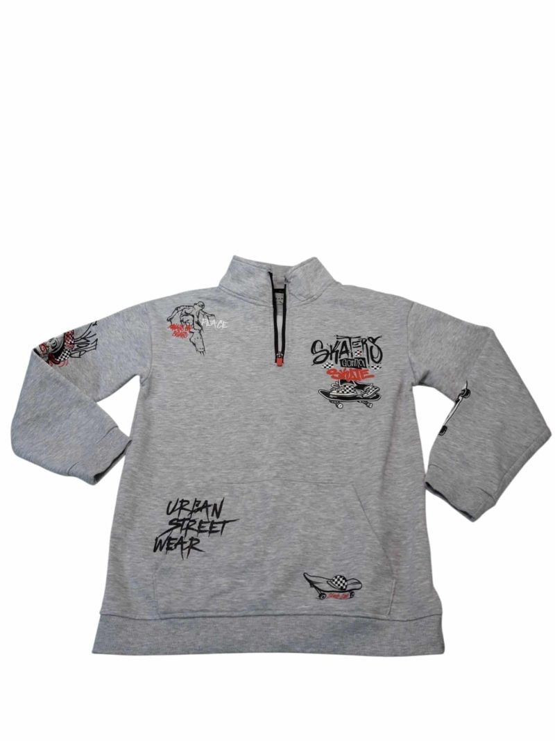 BUZO ALG GRIS MEDIO CIERRE SKATERS PRIMARK T12/13 FR