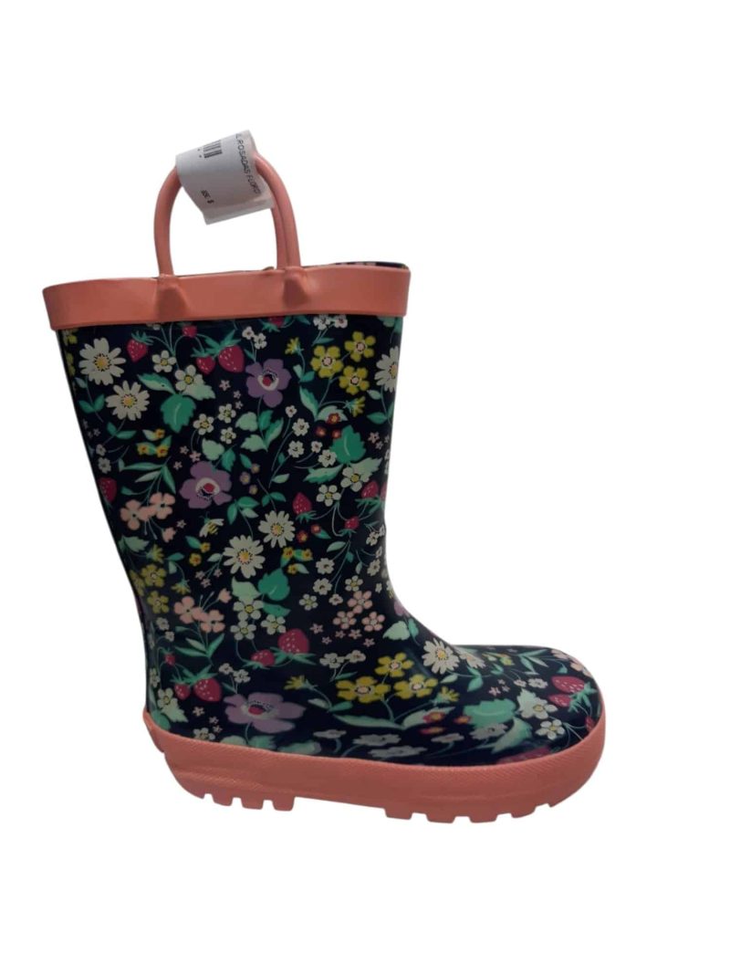 BOTAS DE LLUVIA AZUL ROSADAS FLORCITAS CARTERS T10/27