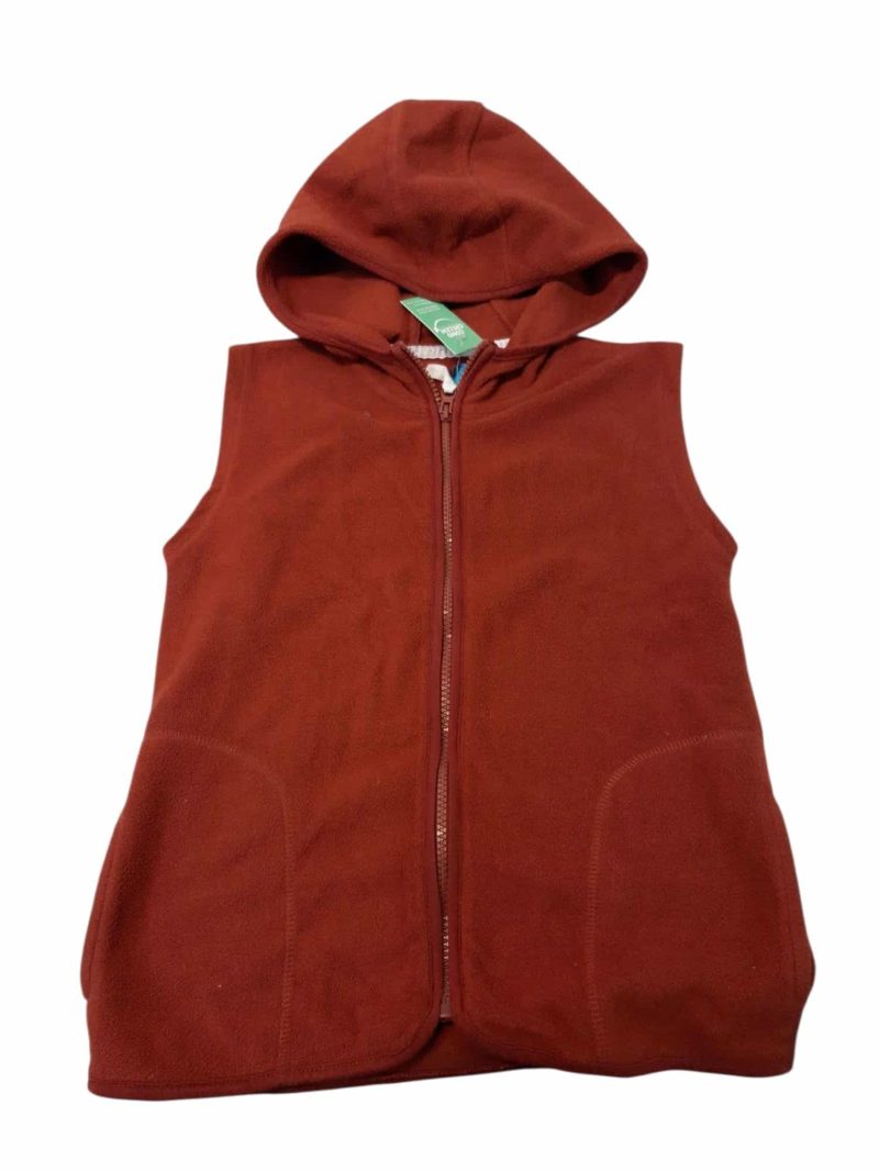 CHALECO POLAR ROJO LADRILLO BRONZINI T10