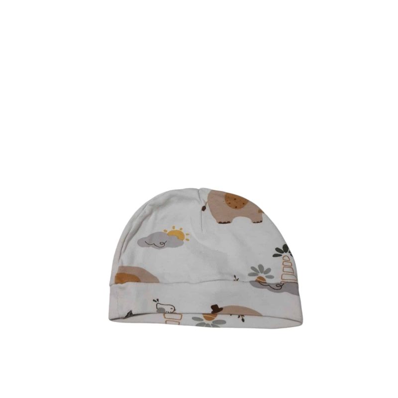 GORRITO ALG BCO ELEFANTES MARRONES BB