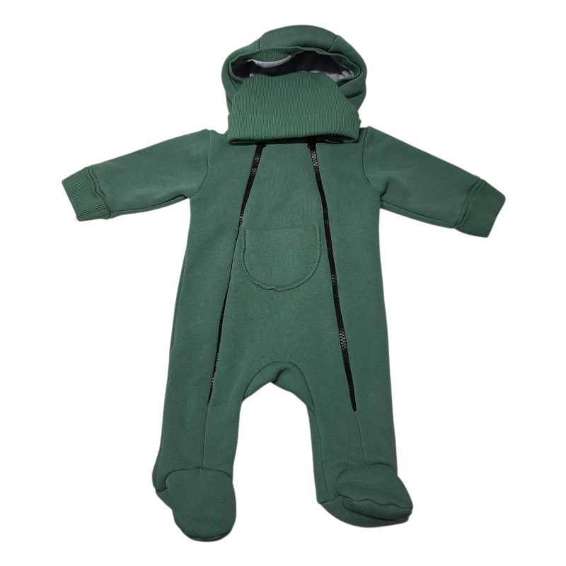 ENTERITO ALG VERDE CAPUCHA GORRO CBC 62 T6/9M APROX