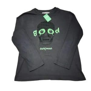 REMERA GRIS GOOD EN VERDE ZARA T9