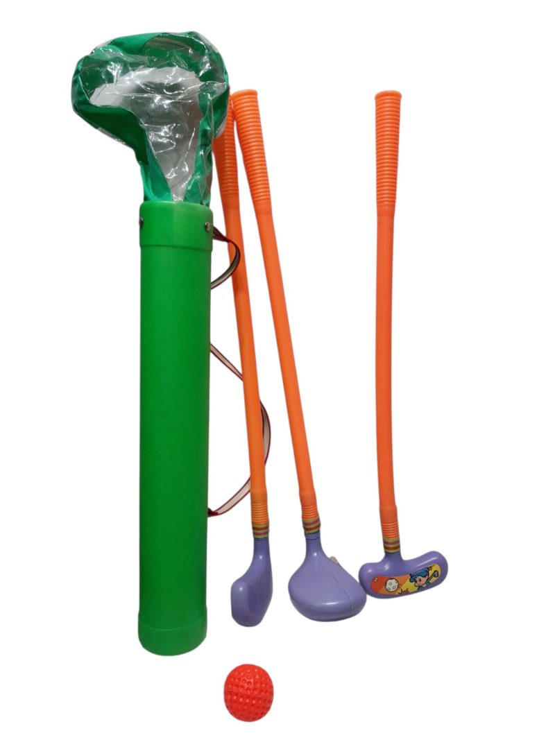 JUEGO DE GOLF PLASTICO ESTUCHE VERDE