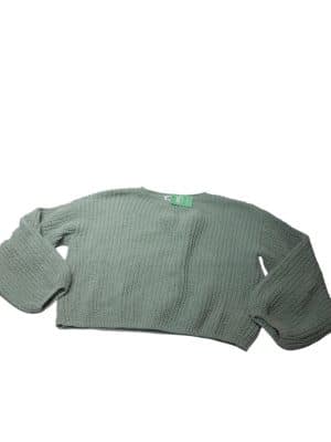 BUZO TEJIDO VERDE AGUA H&M T8/10