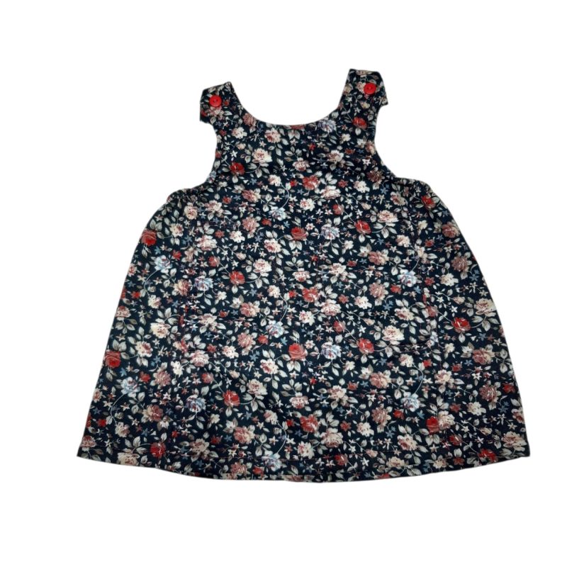 VESTIDO ALG AZUL FLORES INT FELPA BB T6M APROX