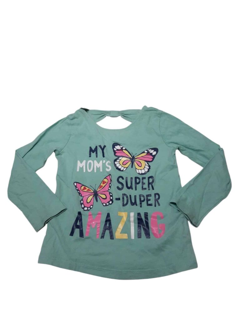 REMERA ALG VERDE AGUA MARIPOSAS MY MOMS SUPER AMAZING CARTERS T4