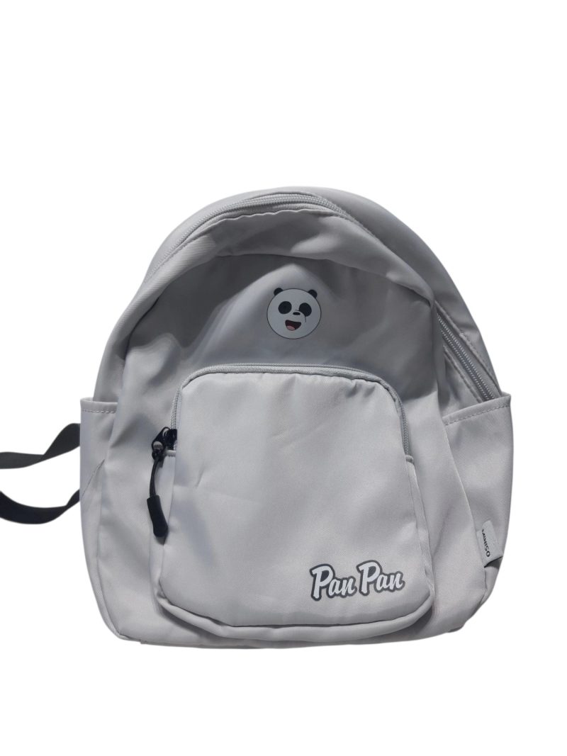 MOCHILA CHICA GRIS OSO PANDA PAN PAN