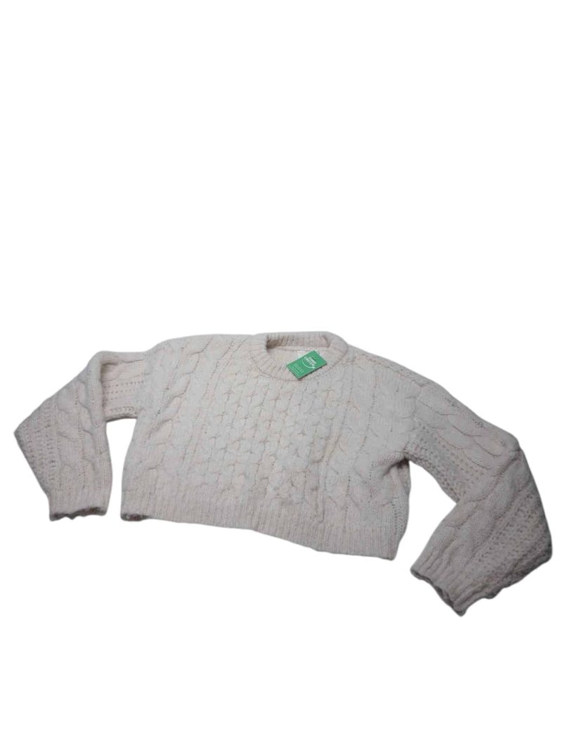 BUZO LANA JASPEADO CREMITA BEIGE ZARA T9/10