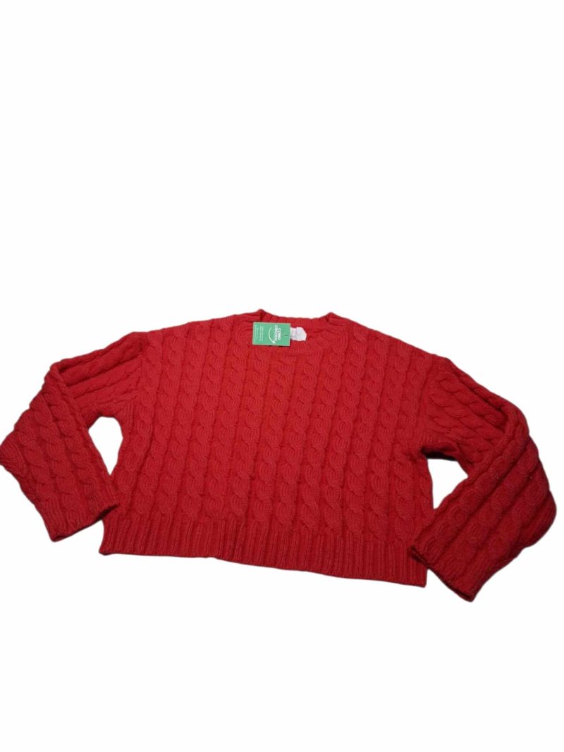 BUZO LANA TEJIDO ROJO ZARA T9/10 FR