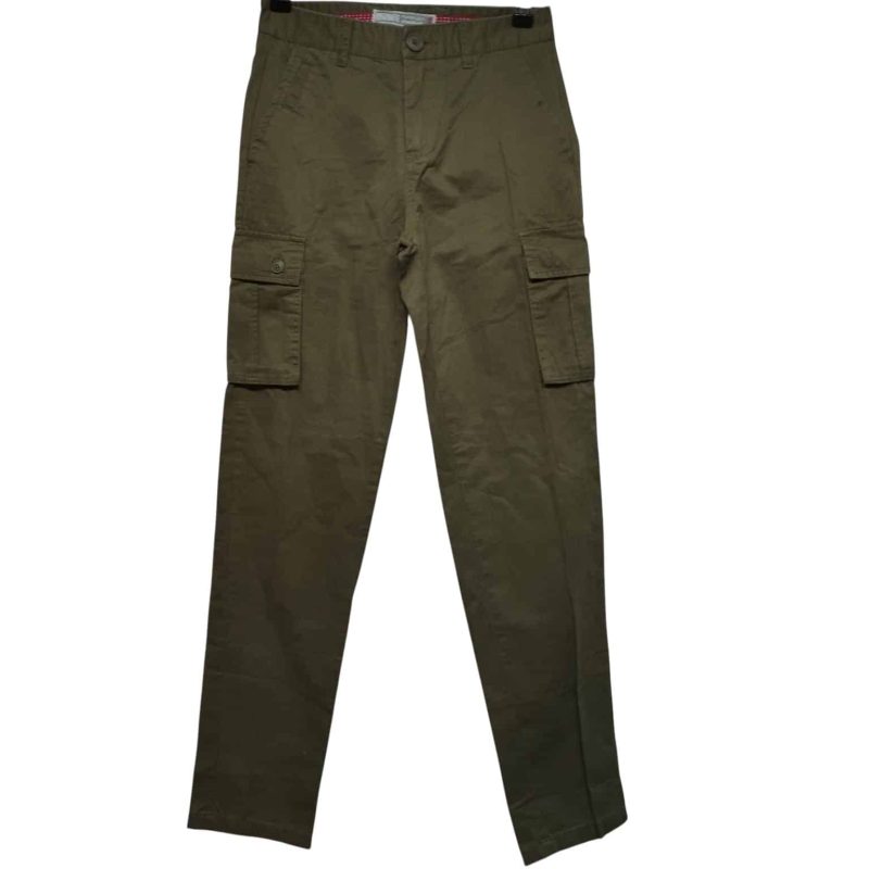 PANTALON GABARDINA VERDE CARGO MISTRAL T12