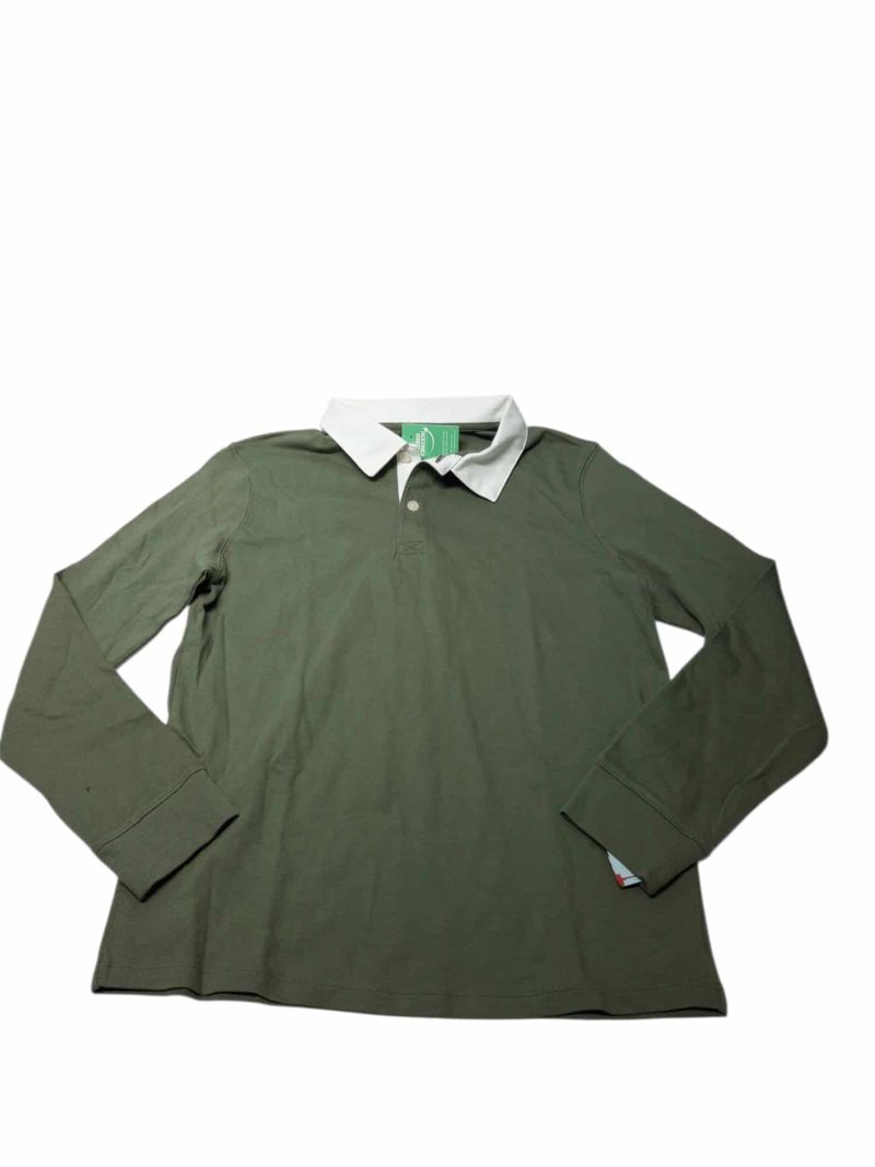 REMERA ALG VERDE CUELLO BLANCO BOTONES CAT&JACK T10/12